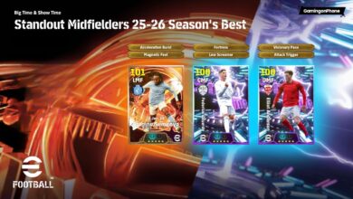 eFootball 2026 Big Time & Show Time Standout Midfielders 25-26 Season’s Best